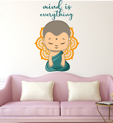 Wallzone 60 cm Mind In Everything Removable Sticker(Pack of 1)