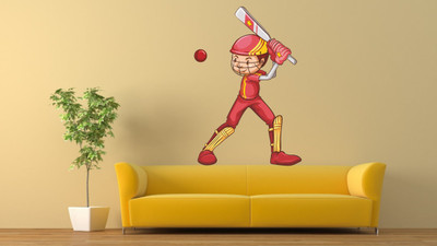 Creatick Studio 90 cm CRICKET Decorative Multicolor Wall Sticker Size -90cm x 60cm Self Adhesive Sticker(Pack of 1)