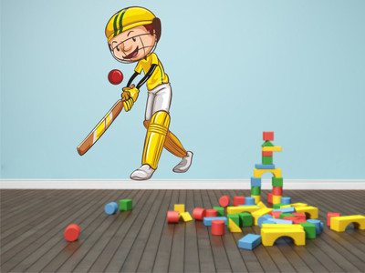 Creatick Studio 70 cm CRICKET Decorative Multicolor Wall Sticker Size -70cm x 47cm Self Adhesive Sticker(Pack of 1)