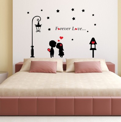 Wallzone 150 cm Love Forever Removable Sticker(Pack of 1)