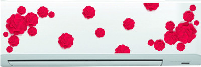 DivineDesigns 23 cm Red Roses AC Sticker Self Adhesive Sticker(Pack of 1)