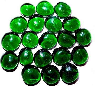 Green Plant indoor Pebbles1203 Polished Round Marble Pebbles(Green 20 Pieces)