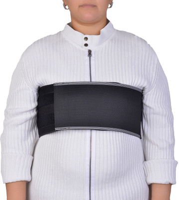 Orthtex PRIMIUM CHEST SUPPORT BIG SIZE 6 INCH WIDTH Abdominal Belt(Black)