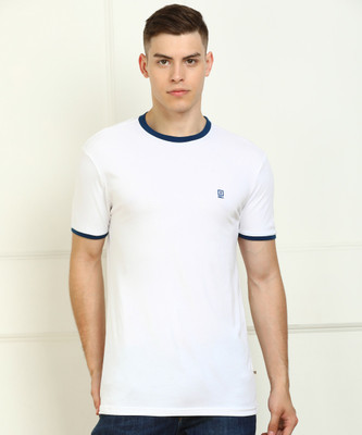 Billion Solid Men Round Neck White T-Shirt