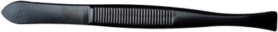 Vune Stainless Steel Black Tweezer Eyebrow Plucker Slant Tip Puller