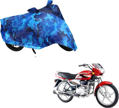 WolkomHome Waterproof Two Wheeler Cover for Hero(Super Splendor, Blue, Black)