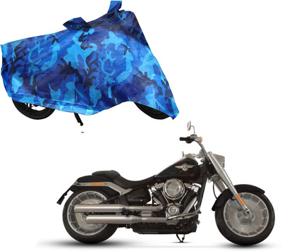 WolkomHome Waterproof Two Wheeler Cover for Harley Davidson(Blue, Black)