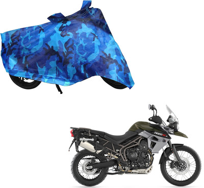 WolkomHome Waterproof Two Wheeler Cover for Triumph(Tiger 800 XCA, Blue, Black)
