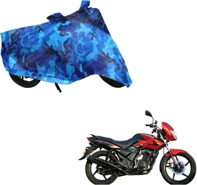 WolkomHome Waterproof Two Wheeler Cover for TVS(Flame DS 125, Blue, Black)