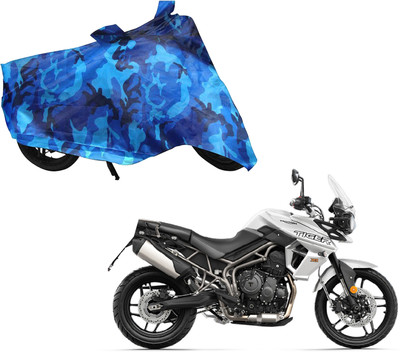 WolkomHome Waterproof Two Wheeler Cover for Triumph(Tiger 800 XCA, Blue, Black)