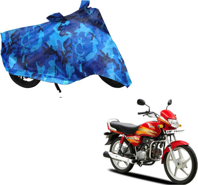 WolkomHome Waterproof Two Wheeler Cover for Hero(HF Deluxe, Blue, Black)