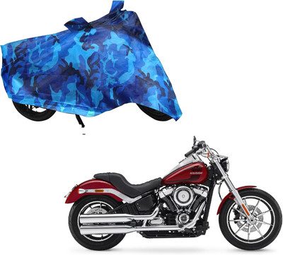 WolkomHome Waterproof Two Wheeler Cover for Harley Davidson(Blue, Black)