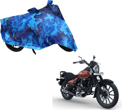 WolkomHome Waterproof Two Wheeler Cover for Bajaj(Avenger 180 Street, Blue, Black)
