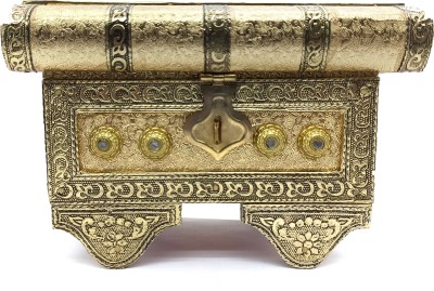 RHANDICRAFT Jewellery Box Oxidised Meenakari Work , Antique Wooden Red Velvet Box, Work antique look, Wedding gift Box, Jewellery Box, Storage Bengals Vanity Box multi Vanity Box (Golden. red ) Jewelry Box, Bangle Box Vanity Box(Gold, Red)