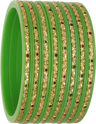 Barffy collections Plastic Gold-plated Bangle Set(Pack of 8)