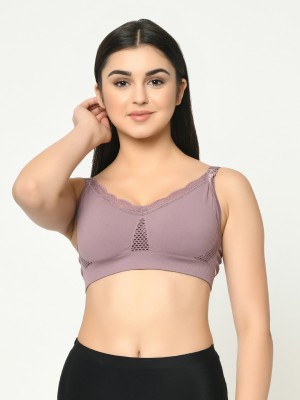 Da Intimo Nursing Feeding Women Maternity/Nursing Lightly Padded Bra(Purple)