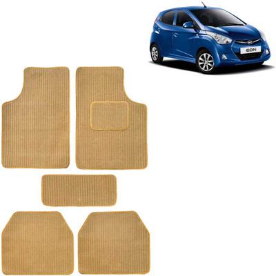 aksmit Fabric Standard Mat For  Hyundai Eon(Beige)