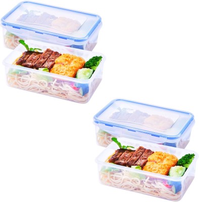 Imprexo Plastic Grocery Container  - 3800 ml(Pack of 4, Clear)