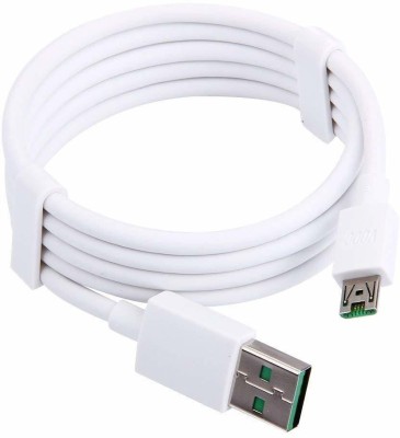 Chias Micro USB Cable 2 A 1 m Vooc Super Fast Micro USB Data Sync Charging Cable for All Oppo Smartphone(Compatible with Micro Devices, White, One Cable)