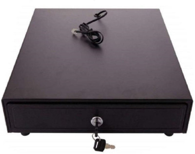 DRMS STORE 13 Compartments Metal Cash Box(Black)