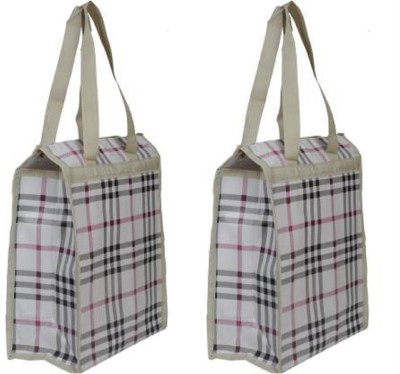 Sunesh Creation Men & Women White Tote(Pack of: 2)