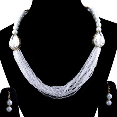 SILVER SHINE Alloy White Jewellery Set(Pack of 1)