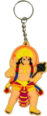AFH Gadadhari Pawan Putra Hanuman Bajrang Bali Soft Rubber Key Chain (Multicolor) Key Chain