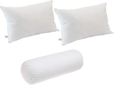 Changers Polyester Fibre Solid Sleeping Pillow Pack of 3(White)