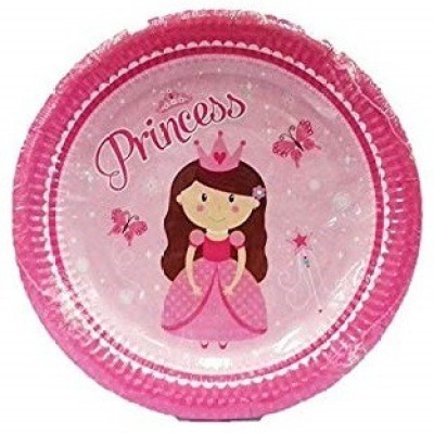Balloons Disposable Paper Dinner Plates for Birthday Wedding Baby Shower Party Decoration(Set of 10pcs) (Princess Theme) Package Include: 10pcs x 22.5cm dinner plates Dinner Plate(Pack of 10)