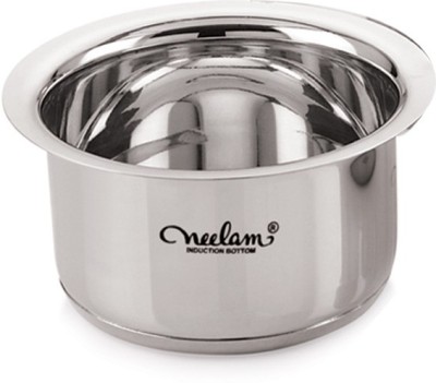 NEELAM Stainless Steel 10 22G Induction Bottom Tope 1.1 L capacity 25.4 cm diameter(Stainless Steel, Induction Bottom)