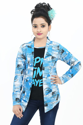 SOUNIK SDS Boys Printed Pure Cotton Regular T Shirt(Blue, Pack of 1)