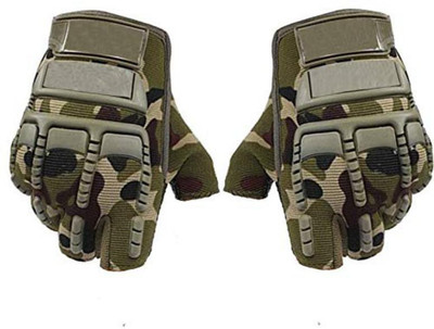 PinKit Half Finger Motorcycle Full Palm Protection Driving Gloves(Multicolor)