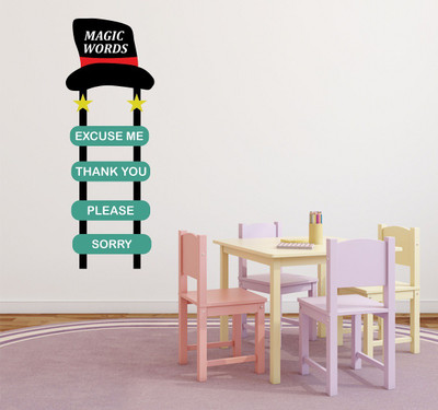 Wallzone 60 cm Magic Word Removable Sticker(Pack of 1)
