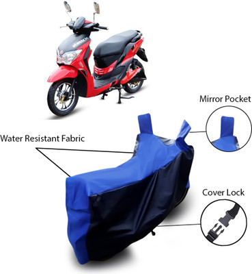 SEBONGO Two Wheeler Cover for Hero(Electric, Blue)