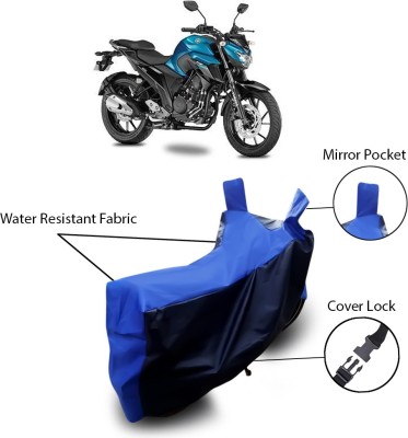 THE REAL ARV Waterproof Two Wheeler Cover for Yamaha(Blue, Black)