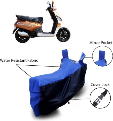 MSR STORE Waterproof Two Wheeler Cover for Mahindra(Gusto, Blue)