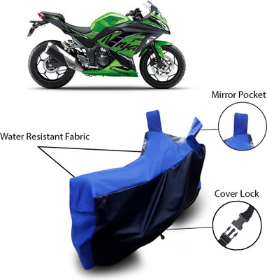THE REAL ARV Two Wheeler Cover for Kawasaki(Ninja 300, Black, Blue)