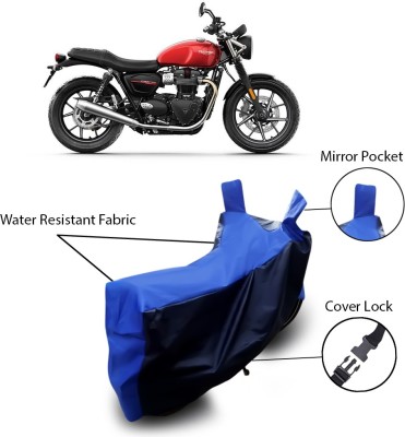 MSR STORE Waterproof Two Wheeler Cover for Triumph(Blue)