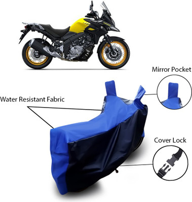 MSR STORE Two Wheeler Cover for Suzuki(Blue)