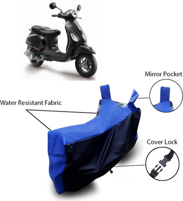Shelterhub Enterprises Two Wheeler Cover for Universal For Bike(Piaggio Vespa, Blue)