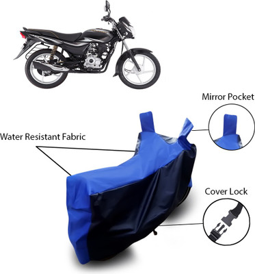 SEBONGO Two Wheeler Cover for Bajaj(Platina 100 DTS-i, Blue)
