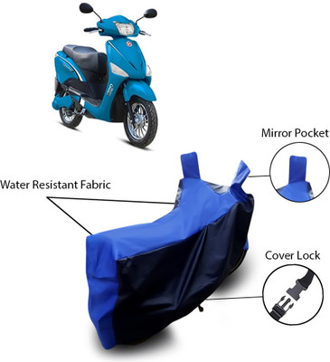 SnehaSales Two Wheeler Cover for Hero(Electric Optima, Black, Blue)