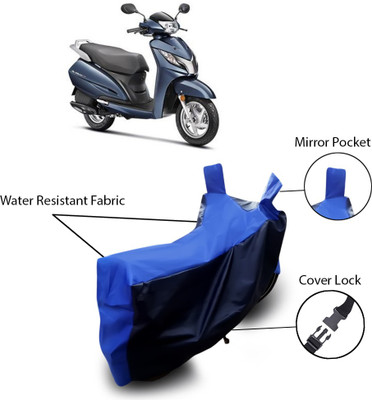 THE REAL ARV Two Wheeler Cover for Honda(Black, Blue)
