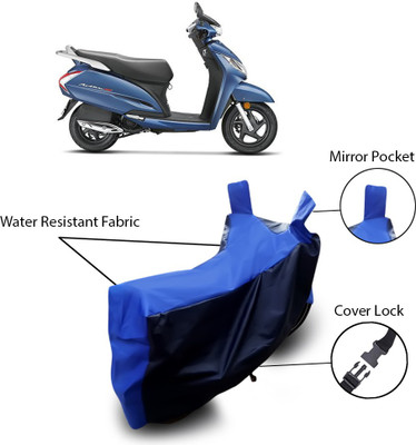 MSR STORE Two Wheeler Cover for Honda(Activa, Blue, Black)