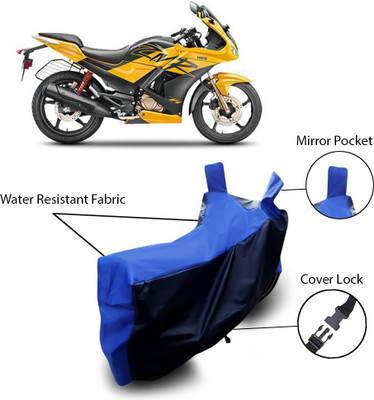 THE REAL ARV Two Wheeler Cover for Hero(Karizma ZMR, Black, Blue)