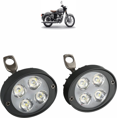 AdroitZ Headlight, Side Marker, Mirror Light LED for Royal Enfield(Universal For Bike, Pack of 2)