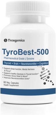 Trexgenics TyroBest-500 L-Tyrosine 500mg Pharmaceutical Grade (60 Veg. Capsules)(60 No)