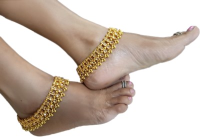 WOMENSKY SKU 36 Alloy Anklet(Pack of 2)