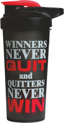 TRUE INDIAN 700 ml Plastic Shaker(Pack of 1, Black, Red)