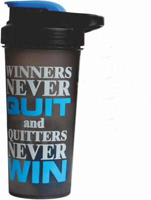 TRUE INDIAN 700 ml Plastic Shaker(Pack of 1, Black, Blue)